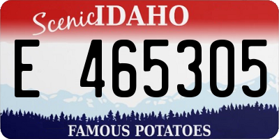 ID license plate E465305