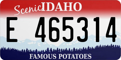 ID license plate E465314
