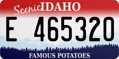 ID license plate E465320