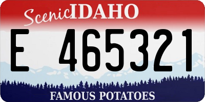 ID license plate E465321
