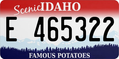 ID license plate E465322