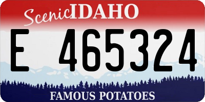 ID license plate E465324