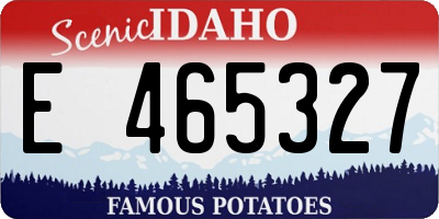 ID license plate E465327