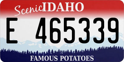 ID license plate E465339