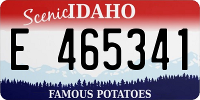 ID license plate E465341