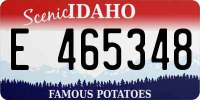 ID license plate E465348