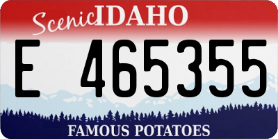 ID license plate E465355