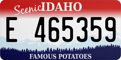ID license plate E465359