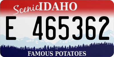 ID license plate E465362