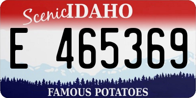 ID license plate E465369