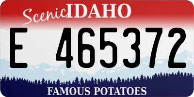 ID license plate E465372