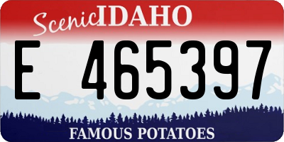 ID license plate E465397