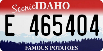 ID license plate E465404