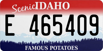 ID license plate E465409