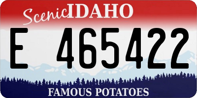 ID license plate E465422