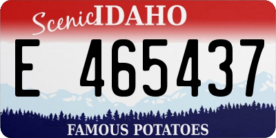ID license plate E465437