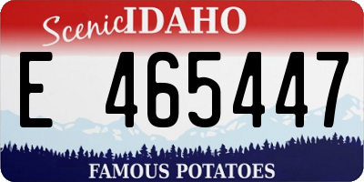 ID license plate E465447
