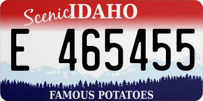 ID license plate E465455