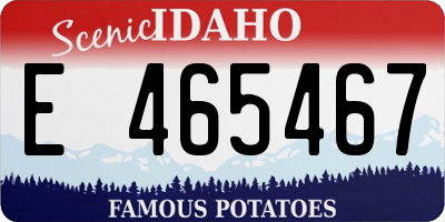ID license plate E465467