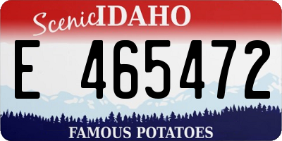 ID license plate E465472