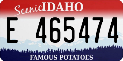 ID license plate E465474