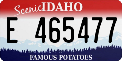 ID license plate E465477