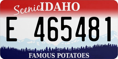 ID license plate E465481