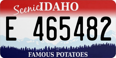 ID license plate E465482