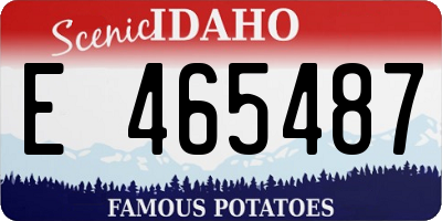 ID license plate E465487