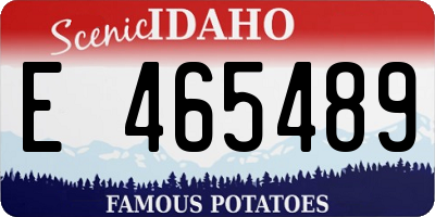 ID license plate E465489