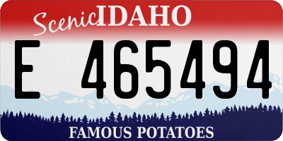ID license plate E465494