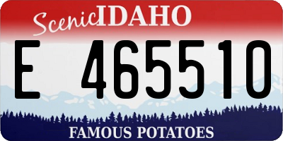 ID license plate E465510