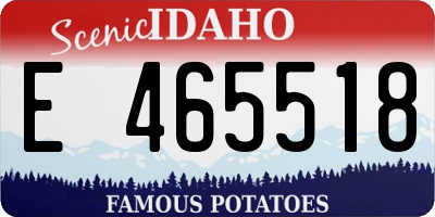 ID license plate E465518