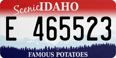ID license plate E465523