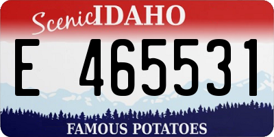 ID license plate E465531