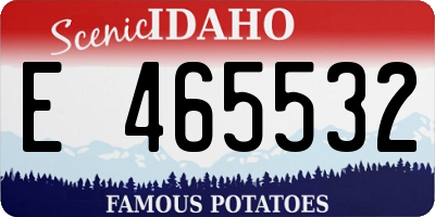 ID license plate E465532