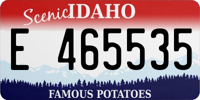 ID license plate E465535