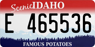 ID license plate E465536