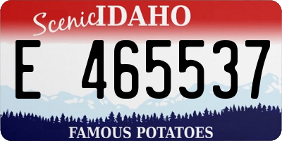 ID license plate E465537