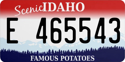 ID license plate E465543