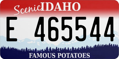 ID license plate E465544