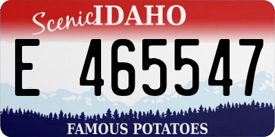 ID license plate E465547