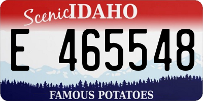 ID license plate E465548