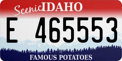 ID license plate E465553