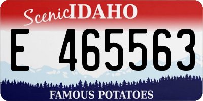 ID license plate E465563