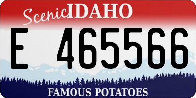 ID license plate E465566