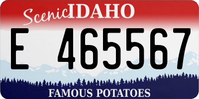 ID license plate E465567