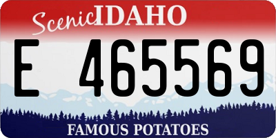 ID license plate E465569