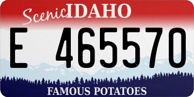 ID license plate E465570