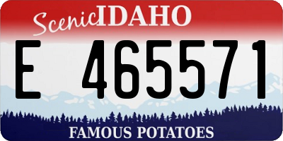 ID license plate E465571